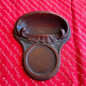 Vintage Syroco Wood Plate & Cup Holder